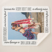 シックモダンフ最高のオンズBFFカスタム写真 シェルパブランケット (正面(横))