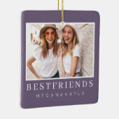 シックモダンフ最高の友のBFF写真 セラミックオーナメント (右)