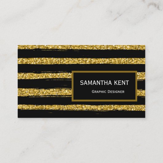 シックモダンブエレガントラックおよび金ゴールドの名刺 名刺 (裏面)
