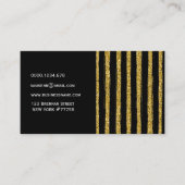 シックモダンブエレガントラックおよび金ゴールドの名刺 名刺 (正面)