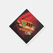 シックモダンブエレガントラック&レッドスシパーティーイベント スタンダードカクテルナプキン (角)