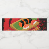 シックモダンブエレガントラック&レッドスシパーティーイベント ペットボトルラベル (シングルラベル)