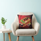 シックモダンブエレガントラック&レッド寿司 クッション (椅子)