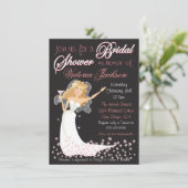 シックモダンブライダルシャワーカクテルパーティー招待状 招待状 (スタンド正面)