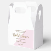 シックモダンブライダルシャワー金ゴールドスクリプト フェイバーボックス (オープン)