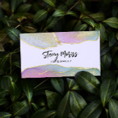 シックモダンブライトトレンディーカラフル金ゴールドQRコードバス 名刺