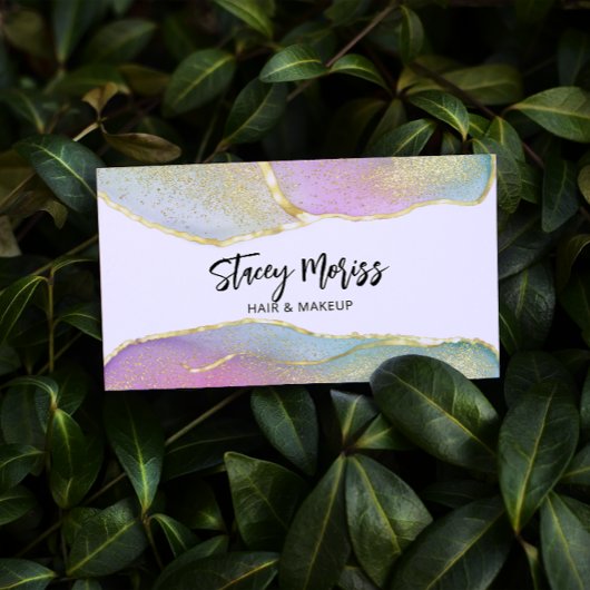 シックモダンブライトトレンディーカラフル金ゴールドQRコードバス 名刺