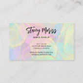 シックモダンブライトトレンディー金ゴールドカラフル 名刺 (裏面)