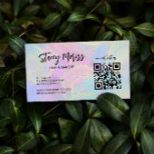 シックモダンブライトトレンディー金ゴールドカラフルQRコード 名刺