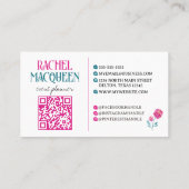 シックモダンブライトフローラ開花水色 名刺 (裏面)