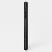 シックモダンブラシ仕上げメタリックブラック金ゴールドモノグラム iPhoneケース (左側)