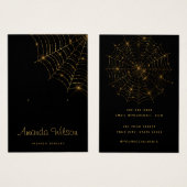 シックモダンブラックと金ゴールドイヤリングディスプレイカード (正面&裏面)