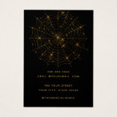 シックモダンブラックと金ゴールドイヤリングディスプレイカード (裏面)