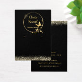 シックモダンブラックと金ゴールドイヤリングディスプレイカード (デスク)