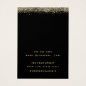 シックモダンブラックと金ゴールドイヤリングディスプレイカード (裏面)