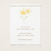 シックモダンブラックと金ゴールドイヤリングディスプレイカード (裏面)