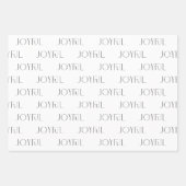 シックモダンブラックストライプフォトクリスマス ラッピングペーパーシート (正面2)