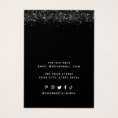 シックモダンブラックネックレスイヤリングディスプレイカード (裏面)