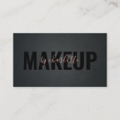 シックモダンブラックヘアサロンメイクアップアーティスト 名刺 (正面)