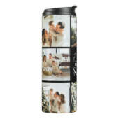 シックモダンブラックモノグラムの&フォトコラージュ タンブラー (回転左)