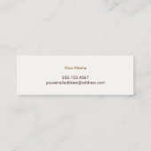 シックモダンブラックリネンプロフェッショナル スキニー名刺 (裏面)