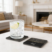 シックモダンブラック大理石金ゴールド コースター