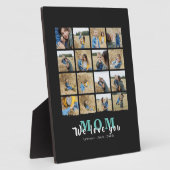 シックモダンブラック我々愛するママ16フォトコラージュ フォトプラーク (側面)