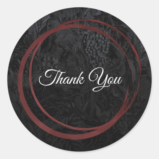 シックモダンブラック赤ワインリングや輪上品な好意 ラウンドシール (正面)