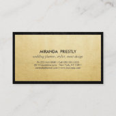 シックモダンブラック&ゴールドフェイクフォイルルクースクリエイティブ 名刺 (裏面)