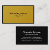 シックモダンブラック&ゴールドフォイルラグジュアリービジネスカ 名刺 (正面/裏面)