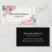 シックモダンブラック&ゴールドフォイルラグジュアリービジネスカ 名刺 (正面/裏面)