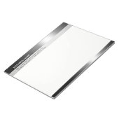 シックモダンブラック&シルバーフォイルクリエイティブデザイナー ノートパッド (アングル)