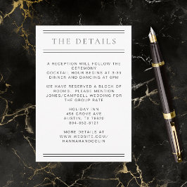 シックモダンブラック&ホワイトタイポグラフィ エンクロージャーカード