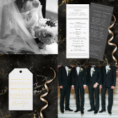 シックモダンブラック&ホワイトタイポグラフィ ギフトタグ