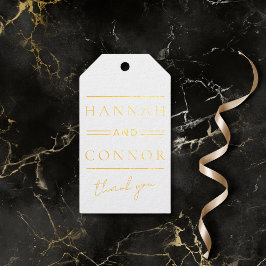 シックモダンブラック&ホワイトタイポグラフィ ギフトタグ