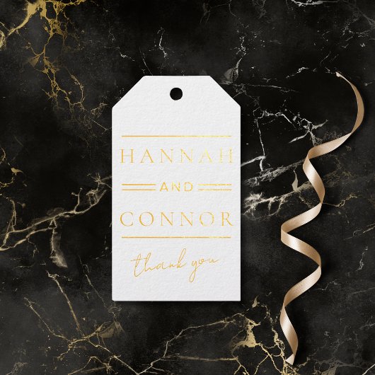 シックモダンブラック&ホワイトタイポグラフィ ギフトタグ