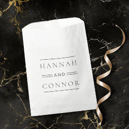 シックモダンブラック&ホワイトタイポグラフィ フェイバーバッグ