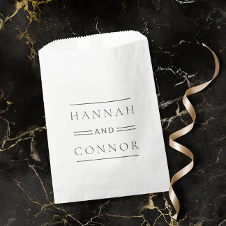 シックモダンブラック&ホワイトタイポグラフィ フェイバーバッグ