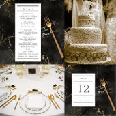 シックモダンブラック&ホワイトタイポグラフィ 出欠カード