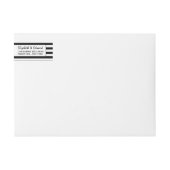 シックモダンブラック&ホワイト結婚ズ ラップアラウンドラベル (正面)