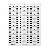 シックモダンブラック&ホワイト結婚ズ ラベル (フルシート)