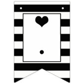 シックモダンブラック&ホワイト赤ちゃんシャワー バンティングフラッグ (第2の旗)