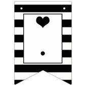 シックモダンブラック&ホワイト赤ちゃんシャワー バンティングフラッグ (第1の旗)