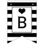 シックモダンブラック&ホワイト赤ちゃんシャワー バンティングフラッグ (第3の旗)