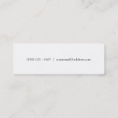 シックモダンブラック&金ゴールドストライプの スキニー名刺 (裏面)