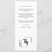 シックモダンブルゴーニュミニマル結婚リスト メニュー (裏面)