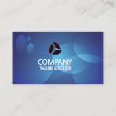 シックモダンブルーとホワイト 名刺 (裏面)