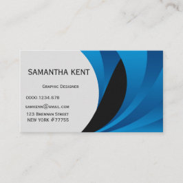 シックモダンブルーとホワイト 名刺