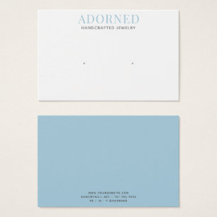 シックモダンブルーイヤリングジュエリーディスプレイカード