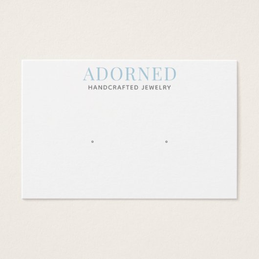 シックモダンブルーイヤリングジュエリーディスプレイカード (正面)